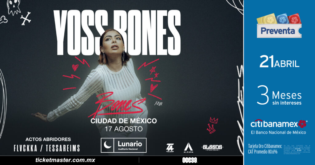 Yoss Bones llegará al Lunario del Auditorio Nacional para presentar su nuevo álbum «Bones»