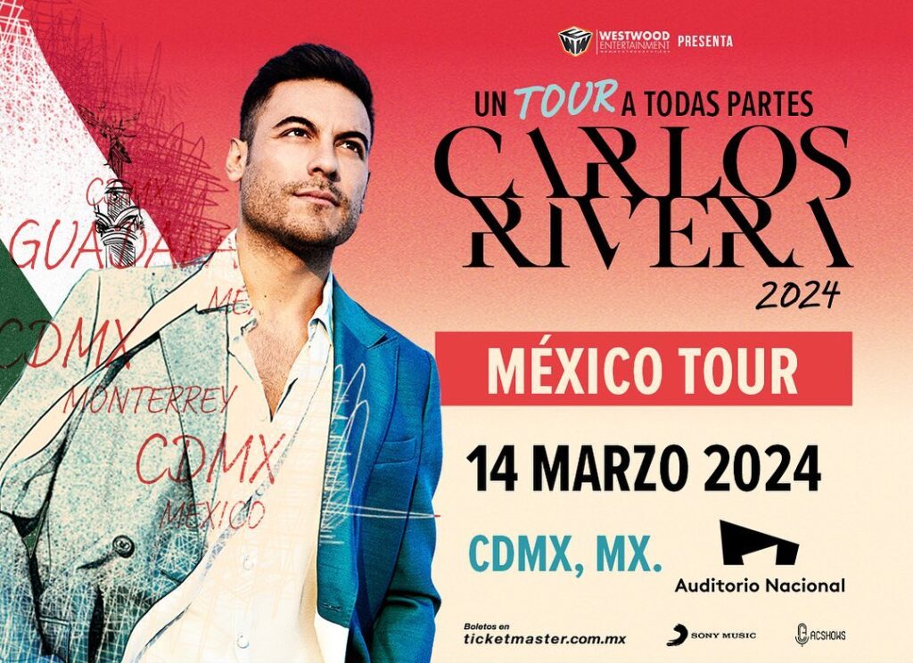 Carlos Rivera Anuncia Concierto en el Auditorio Nacional: Fechas, Preventa y Precios